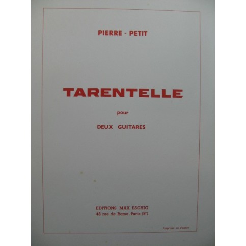 PETIT Pierre Tarentelle deux Guitares 1972
