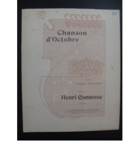 CONTESSE Henri Chanson d'Octobre Chant Piano
