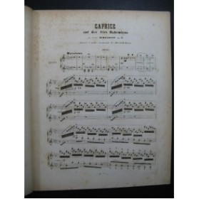 SCHULHOFF J. Caprice sur des Airs Bohémiens Piano 4 mains ca1860