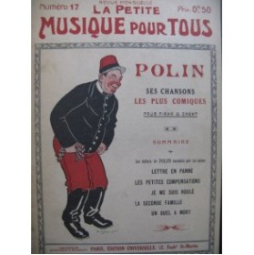 POLIN Ses Chansons les plus Comiques Chant Piano 1914
