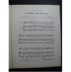 MESSAGER Jean L'Enfant aux étoiles Noël Chant Piano 1911