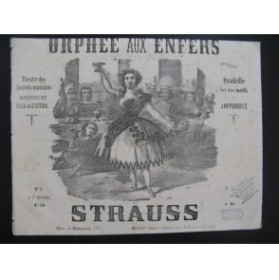 STRAUSS Orphée aux Enfers Offenbach Piano 4 mains XIXe