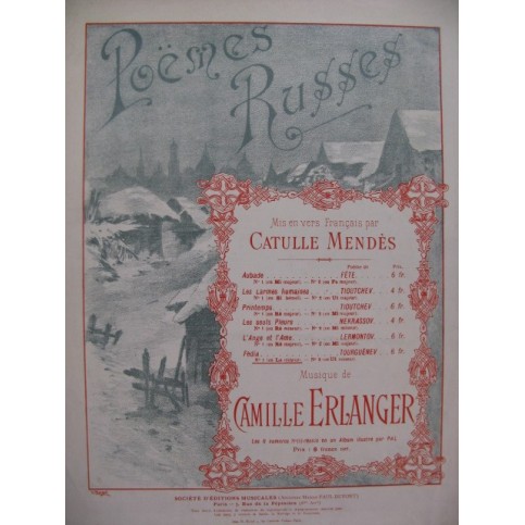 ERLANGER Camille Fédia Chant Piano