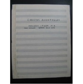 ALEXOPOULOS Christos Preludio Fuga No 4 Manuscrit pour 2 Guitares