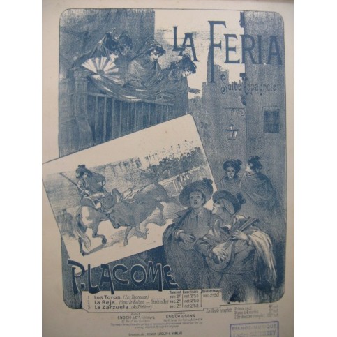 LACOME Paul La Feria Suite Espagnole Piano 4 mains 1892
