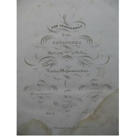 MESSEMAECKERS Louis Cavatine de Torquato Tasso Piano 1834