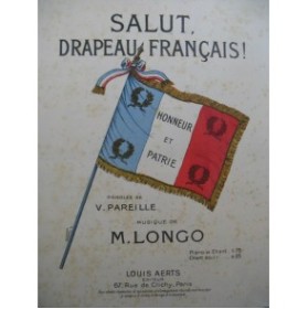 LONGO M. Salut Drapeau Français Chant Piano