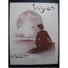 AUBERT Gaston Vision Pousthomis Chant Piano 1908