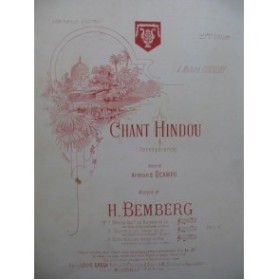 BEMBERG H. Chant Hindou Chant Piano Violoncelle ou Violon