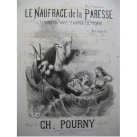 POURNY Charles Le Naufrage de la Paresse Chant Piano XIXe