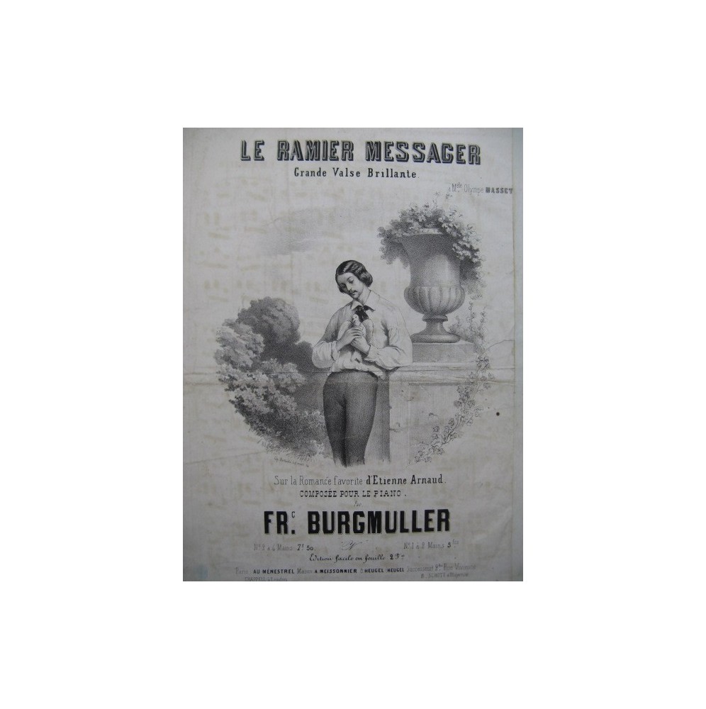 BURGMULLER Frédéric Le Ramier Messager Piano ca1850