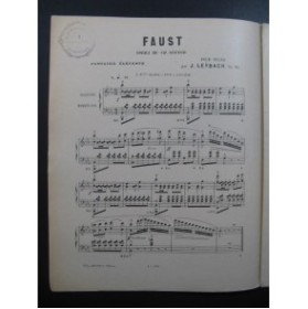 LEYBACH J. Faust Fantaisie Piano