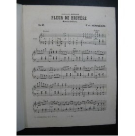 DE L'HERVILLIERS E. Fleur de Bruyère Piano XIXe siècle