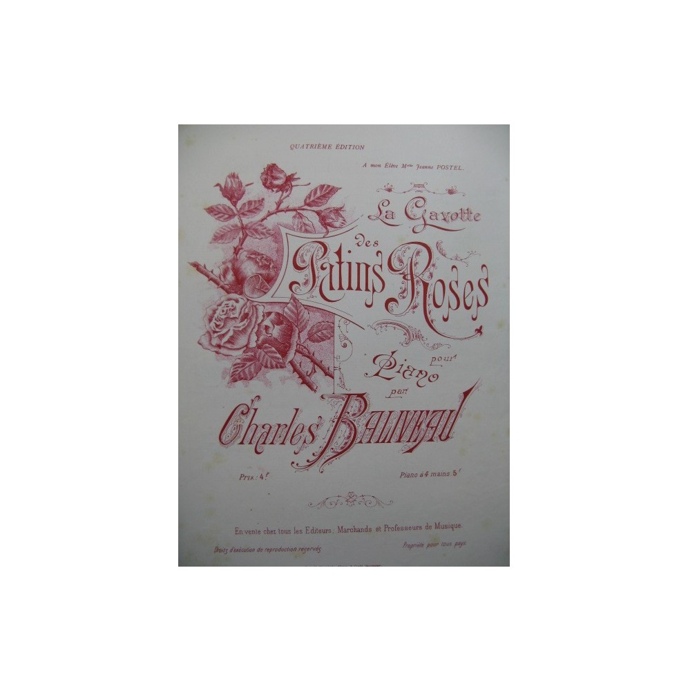 BALIVEAU Charles La Gavotte des Patins Roses Piano