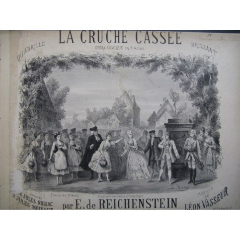 DE REICHENSTEIN E. La Cruche Cassée Piano 1876
