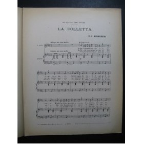 MARCHESI S. C. La Folletta Chant Piano 1943