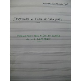 LOPATEGUI J. L. Serenata a Lydia de Cadaques X. Montsalvatge Flûte Guitare