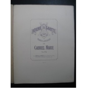 GABRIEL MARIE Rêverie et Gavotte Violon Piano 1884