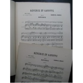 GABRIEL MARIE Rêverie et Gavotte Violon Piano 1884