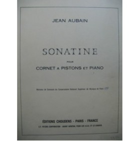 AUBAIN Jean Sonatine Cornet à Pistons Piano 1971