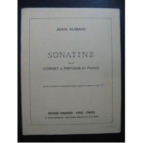 AUBAIN Jean Sonatine Cornet à Pistons Piano 1971