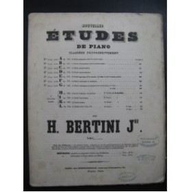 BERTINI Henri 25 Etudes intermédiaires op 176 Piano XIXe