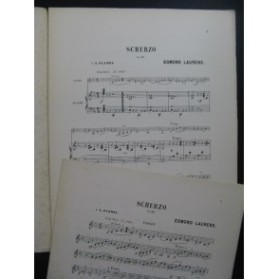LAURENS Edmond Scherzo Violon Piano ca1890