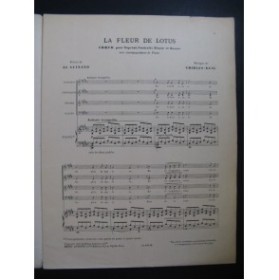 RENÉ Charles La Fleur de Lotus Chant Piano 1925