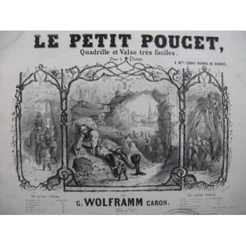 WOLFRAMM CARON Gustave Le Petit Poucet Piano XIXe siècle