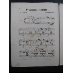 GODEFROID Félix Tyrolienne Favorite Piano XIXe siècle
