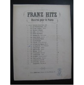 HITZ Franz Les Coquelicots Piano XIXe siècle