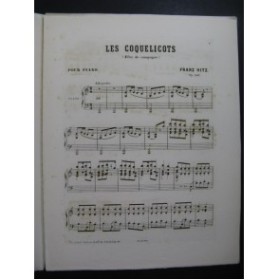 HITZ Franz Les Coquelicots Piano XIXe siècle
