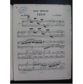 ASCHER Joseph Pensée Dramatique sur Faust Piano XIXe siècle
