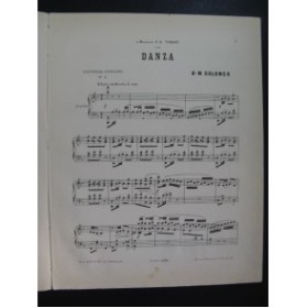 COLOMER B. M. Danza Piano XIXe siècle