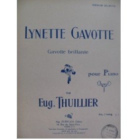 THUILLIER Eugène Lynette Gavotte Piano 1925