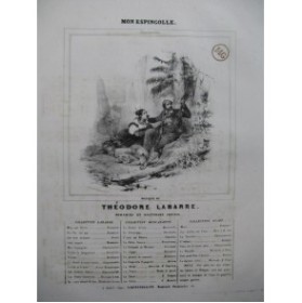 LABARRE Théodore Mon Espingnolle Chant Piano ca1840