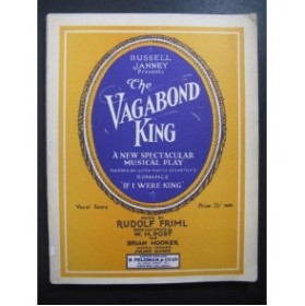 FRIML Rudolf The Vagabond King Chant Piano 1926