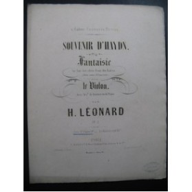 LEONARD H. Souvenir d'Haydn Fantaisie Violon Piano 1845