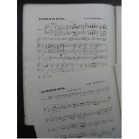LEONARD H. Souvenir d'Haydn Fantaisie Violon Piano 1845