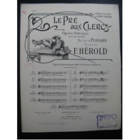 HEROLD Ferdinand Le Pré aux Clercs No 7 Chant Piano
