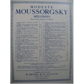 MOUSSORGSKY M. Aux bords du Don Chant Piano 1911