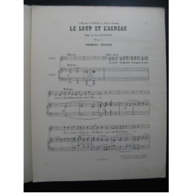 LECOCQ Charles Le Loup et l'Agneau Chant Piano XIXe