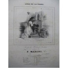 MASINI F. Ange de la Terre Chant Piano ca1840
