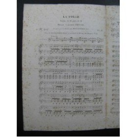 GRISAR Albert La Folle Chant Guitare ca1830