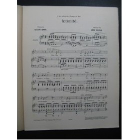 DELERUE Léon Intimité Chant Piano