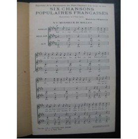 PERISSAS Madeleine Six Chansons Populaires Françaises 3 voix Chant 1939