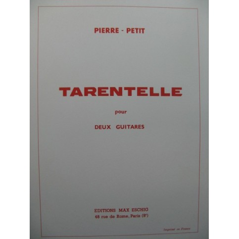 PETIT Pierre Tarentelle deux Guitares 1972