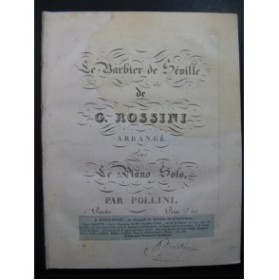 ROSSINI G. Le Barbier de Séville Piano solo ca1820