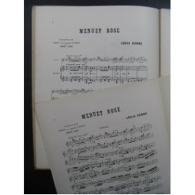 GANNE Louis Menuet Rose Piano Violon 1890