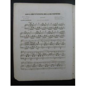 D'ALBANO Gaston Les Lamentations de Grand'Mère Chant Piano ca1850